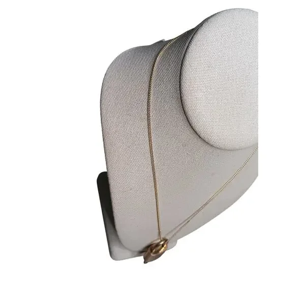 Authentic Louis Vuitton Brass Lock & Key Necklace on Gold Plated Chain - Picture 5 of 12